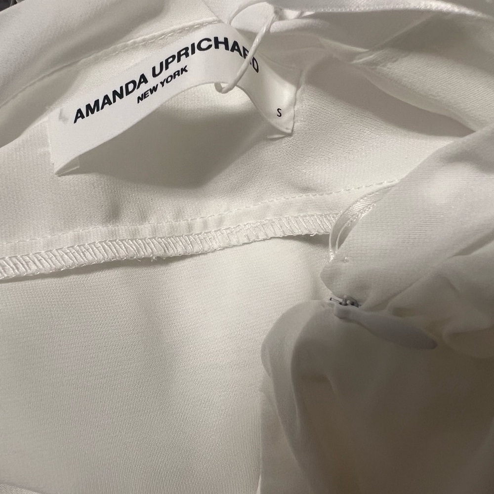 Amanda Uprichard Garcia Mini Dress White Ivory Multiway Tie Open Back Cinched S - Picture 9 of 9